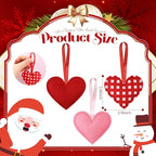 Syhood 12 Pcs Valentine's Day Felt Heart Ornaments Hanging Tree Decor for Wedding, Anniversary, Christmas Party Supplies, Winter Home Decorations(Pink and Red,Classic Style)