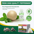 Upgraded Large Mouse Repellent Ball, High-Purity Peppermint Oil Rodent Repellent, Long-Lasting Moth Balls for Outdoor Use, Mice Deterrent for Indoor Use for House, Garage, Garden - 10 Balls