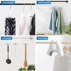 Tie Rack Hanger, Belt Hanger Organizer for Closet 360° Rotatable Max 24 Ties/24 Belts Storage Space Saving Closet Organizers and Storage for Belt, Bra, Tank Top, Tie, Scarf, Purse 2Pcs White