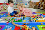 Booooom Jackson ABC Rug Kids Rug Educational Rugs Non-Slip Kids Carpet with Alphabet, Number Mat for Children, Baby, Toddler Play, 4'11'' x 6'67''