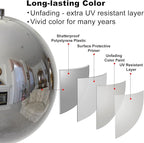 Silver 8.0" Extra Large Christmas Ornaments - Christmas Tree Decoration Balls Shatterproof Hanging Shiny Balls for Birthday Holiday Wedding Decorations Set of 2pcs