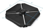 Giantex 4PCS Patio Offset Umbrella Base Weight, 195 lbs Water Sand Filled Umbrella Stand for Cantilever Offset Umbrella, Outdoor Market Umbrella Base with Easy-Filling Spouts