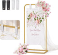 Wedding Welcome Sign Stand, Adjustable Welcome to Our Wedding Sign Holder,Heavy Duty Easel Stand for Sign, Wedding Seating Chart Stand, Easel for Display (Gold)