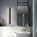 Ralbay 39.3inch Modern Black Vanity Light Fixtures LED Bathroom Wall Light Up and Down Bathroom Lighting Fixtures Warm White Light 3000K