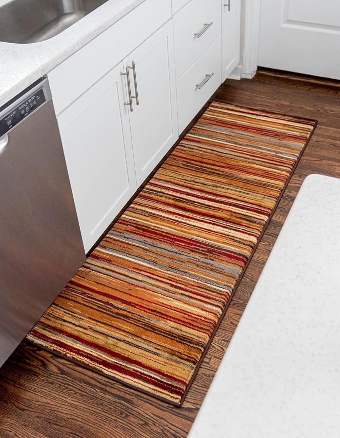 Unique Loom Barista Collection Area Rug - Icatu (2' 2" x 5' 3" Runner, Beige/Brown)