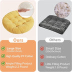 Tiita Outdoor Cushions Square Floor Pillow Thicken Tufted Seat Pad Large Floor Cushion for Yoga Meditation Living Room