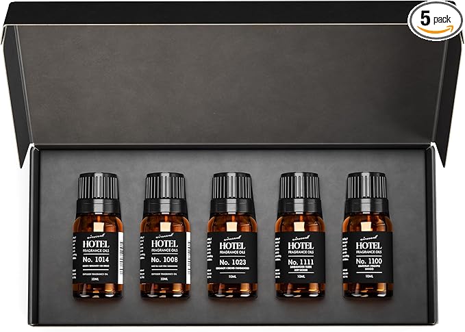 AirScent Hotel Diffuser Oil Gift Set - Buyers’ Best Picks - 10 mL, 0.34 fl oz Hotel Fragrance Oil Gift Set - Inspired by The Baccarat NYC, My Way and Capri Brezza and Other Hotel Scents