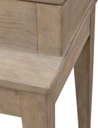 Liberty Furniture Brentwood Console Bar Table with AC, USB Charging Station for Living Room - Sandstone Oak Wood