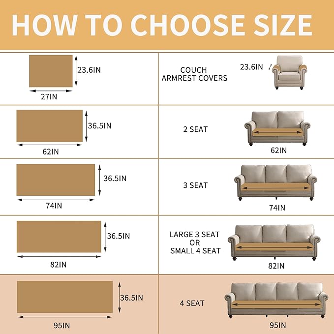 HAOMAIJIA Boho Couch Covers for Sofa, Waterproof Couch Cover for Dogs Soft Chenille Jacquard Non Slip Sofa Covers for Pets Washable Couch Protector (Sage Green, 36.5" x 95" 1 Pack)
