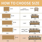 HAOMAIJIA Boho Couch Covers for Sofa, Waterproof Couch Cover for Dogs Soft Chenille Jacquard Non Slip Sofa Covers for Pets Washable Couch Protector (Grey, 36.5" x 95" 1 Pack)