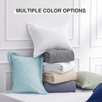 Love's cabin Twin Quilt Set Light Blue Bedspreads - Soft Bed Summer Lightweight Bedspread Comforter - Modern Style Wave Pattern Coverlet for All Season - 2 Pieces (1 Quilt, 1 Pillow Sham)