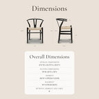 Poly & BARK Weave Dining Chairs – Mid-Century Modern Wishbone Dining Chairs with Arms, Solid Wood Frame, Indoor Use – Black – Set of 2 - Ideal for Dining Room, Kitchen or Stylish Accent Setting