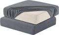 Hokway Stretch Couch Cushion Slipcovers Reversible Cushion Replacement Slipcovers Sofa Cushion Covers(Light Grey, 2)