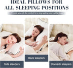 Feather Down Pillows Standard Size for Sleeping, 1 Pack White Hotel Fluffy Bed Pillow with Airyfil™ Fillings, Medium Firm for Side Sleepers, 20×26 in.