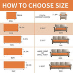 HAOMAIJIA Pet Couch Covers for Sofa Waterproof Couch Cover for Dogs Chenille Non Slip Sofa Covers Washable for 2 Cushion Couch Furniture Protector (Grey, 36.5" x 62" 1 Pack)