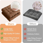 Tiita Outdoor Cushions Square Floor Pillow Thicken Tufted Seat Pad Large Floor Cushion for Yoga Meditation Living Room