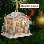 Personalized Hair Salon Christmas Ornament 2025, Flat Acrylic 2D Printed Ornament, Custom Name Hair Stylist Ornament, for Hairdresser, Christmas Tree Decoration