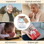 NewEleven Grandma Gifts - Christian Gift, Grandma Birthday Gifts From Granddaughter, Grandson, Kids - Daily Encouragement, Inspirational Present - Bible Verse Jar