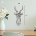 UITWMKTG Silver Animal Head Wall Decor Modern Home Decor Resin Animal Sculptures Wall Mount Vintage Head Wall Art for Living Room Hanging Decoration Sheep