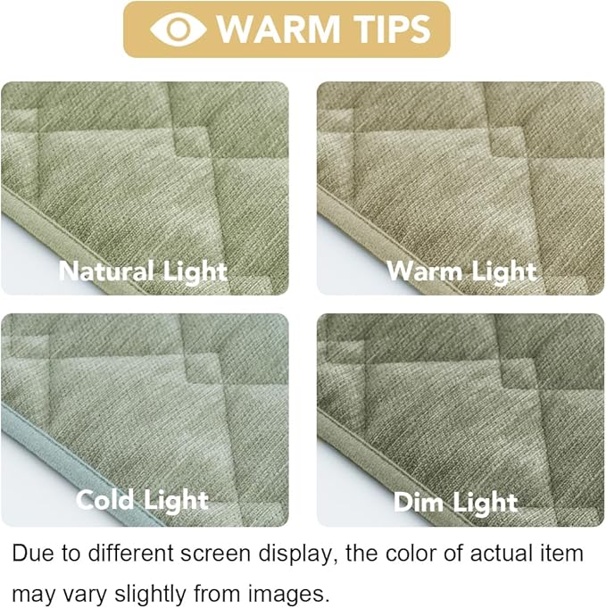 H.VERSAILTEX Couch Cover Chenille Pet Fuzzy Sofa Covers for 3 Cushion Couch Anti Slip Washable Sofa Slipcovers with Strap Soft Couch Protector Cover for Dogs Cats Kids(27.6" x 82", Tender Green)