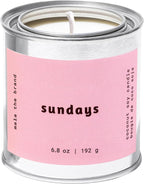 MALA Sundays Apricot Sandalwood & Lavender Candle for Home – Vegan Soy Aromatherapy – 45-Hour Clean Burn – Organic Non Toxic Candles – Calm Room Decor – 6.8 oz