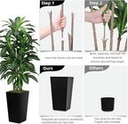 Artificial Dracaena Plant Indoor 5FT - Fake Tree with Gray Tall Planter - Faux Yucca Tree Tall Fake Floor Plant in Pot - Artificial Trees for Home Office Indoor