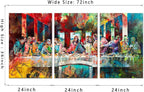 Novatique 3 Piece The Last Supper Picture Wall Art Graffiti Canvas Wall Art Modern Religious Graffiti Picture Decor Jesus Poster Home Decor for Living Room Office, 24 ”x 36 ”x 3Pcs