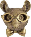 UITWMKTG Gold Animal Head Wall Decor Wall Sculpture Home Decor Statue for Living Room Office Bedroom Modern Decor for Men Women Rat
