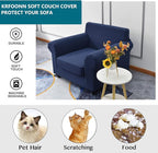 KRFOONN 2 Piece Chair Covers Printed Sofa Covers Couch Covers Washable Armchair Sofa Couch Slipcover Furniture Protector with Elastic Bottom for Living Room (Armchair, 10), Small
