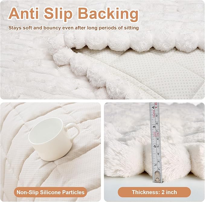 Couch Cover for Dogs, Non Slip Fuzzy Pet Couch Covers for Sofa,Couch Covers for Sofa Pet Friendly,Thick Soft Sofa Slipcovers Cushion Protector(White, 28" x 71"/70 x 180cm)