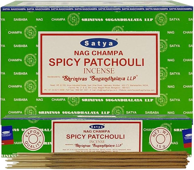 Spicy Patchouli Incense Sticks and Incense Stick Holder Bundle Insence
