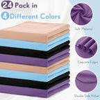 Shimeyao 24 Packs Fleece Throw Blanket Soft Warm Lightweight Fleece Blanket Cozy Throw Bulk for Bed Couch Sofa Home Office Wedding Gifts Suitable for Seasons, 50 x 60 Inches(Romantic Color)