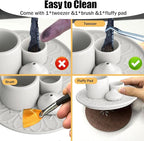 Palo Santo Holder - 4 in 1 Incense & Candle Holder - Ceramic Incense Holder Ash Catcher Tray for Meditation Room - Easy to Clean (White)