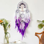 Tree of Life Dream Catchers, Perfect Butterfly Crystal Handmade Art Dream Catchers for Home Wall Hanging Decoration, Kids Bedroom Decor, Adults Teens Girls Festival Blessing Gift (Purple)