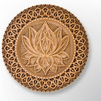Multilayer Wooden Mandala Wall Art | Handcrafted 8-Layered Bohemian Hanging Decoration for Home, Bedroom, Living Room, Meditation & Spiritual Spaces | Classic Wooden Mandala Wall Hanging Decor