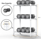 450 lbs Wire Storage Shelving 3-Tier Utility Shelving Unit Steel Organizer Wire Rack for Home,Kitchen,Office,White (11.8" D x 17.7" W x 26.4" H)