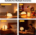 Portable Bamboo Lamp - Foldable Japanese Lantern with USB Charging, Waterproof Tear-Resistant Fiber Paper Shade, Accordion Travel Light for Home Decor Camping Gift