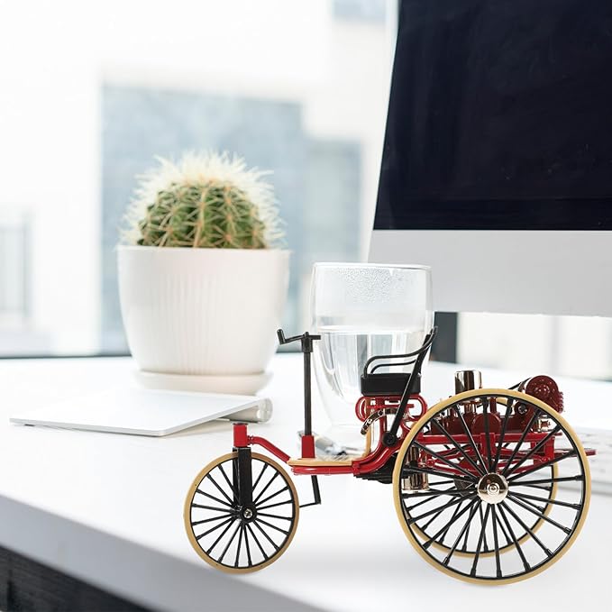 TOYANDONA Classic Car Model 6.7 Inch Retro Vintage Miniature Decor Collectible Vehicle Desktop Ornament for Home Display