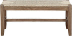 Alaterre Furniture Newport 40 Inch Solid Wood Entryway Bench - Modern Farmhouse Indoor Decorative Bench with Natural Seagrass Rush Seat - Furniture for Entryway, Dining Room, or Kitchen (Natural)