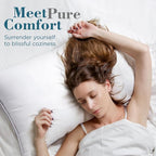 viewstar Bed Pillows Standard Size Set of 2, Hotel Cooling Down Alternative Gusseted Pillows for Side, Back, or Stomach Sleepers, White