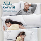 viewstar Bed Pillows Queen Size Set of 2, Hotel Quality, Down Alternative Pillow for Side, Back, or Stomach Sleepers, Navy