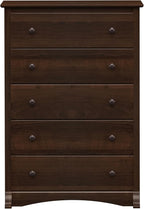 Prepac Sonoma Superior 5-Drawer Dresser for Bedroom - Spacious and Stylish Chest of Drawers, Measuring 17.75"D x 31.5"W x 44.75"H, In Espresso Finish