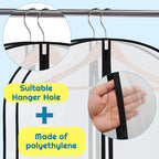Amylove 40 Pack 60/40inch Garment Bags for Hanging Clothes with Zipper, Clear Garment Dress Covers PEVA Suit Protector for Closet Storage Travel Coat Gown Jacket Organizer(24 x 60 Inch)