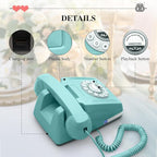 UKBW Audio Guest Book Wedding Phone, 32G Record Customized Audio Message with Guest Book, Retro Style Audio Guestbook for Birthdays Parties Confessions Special Occasions, Blue