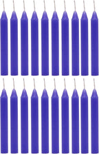 Alternative Imagination Purple Chime Candles - 20 Pack of Unscented 4 Inch Mini Taper Candles - Dripless Long Burning Ritual Candles for Meditation, Spell Work, Birthdays, Ceremonies & Home Decor