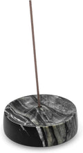 Bursera Black Marble Incense Holder, Tree Planted with Every Order, Italian Carrara Black Marble Tray Incense Burner, Home and Desk Incense Stick Holder and Modern Decor