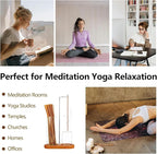 2 in 1 Incense Holder for Sticks(HeightAdjustable), Anti-Ash Flying Insence-Sticks Burner withGlass Incense Holder Organizer for Meditation Yoga SpaHome Decor Sage