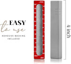 SURI Mezuzah for Door – 4 Inch Gray Concrete Judaica Mezzuzah Case with Non-Kosher Scroll, Self-Stick Adhesive, Gift Box Included, Fits a 3 Inch Scroll