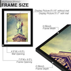 100% Solid Wood 8x10 Picture Frame Set of 8, Black Frame Display Photo 5x7 with Mat or 8 x 10 without Mat, 8 by 10 HQ Matte Black Frame for Wall - 8 Pack/Black/8"x10"