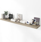 72 inch Floating Shelves for Wall, 12 Inch Deep Floating Shelf, Hanging Shelf with Invisible Brackets, Rustic Wooden Wall Shelves for Bathroom, Bedroom, Living Room,Farmhouse Set of 1,Grey